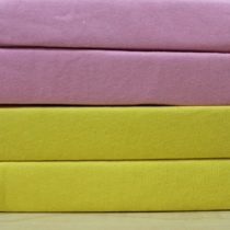 Dudu N Girlie Pram/Crib/Moses Basket Cotton Jersey Fitted Sheets, 36 x 75 cm (Pack of 2) (Pink & Yellow)