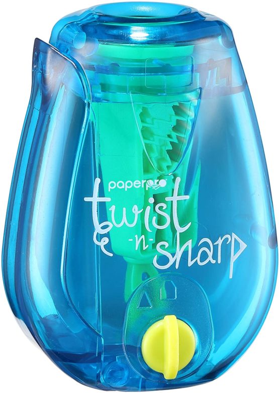 PaperPro - PS1-BLUE-EU - Twist-n-Sharp Manual Pencil Sharpener, Blue