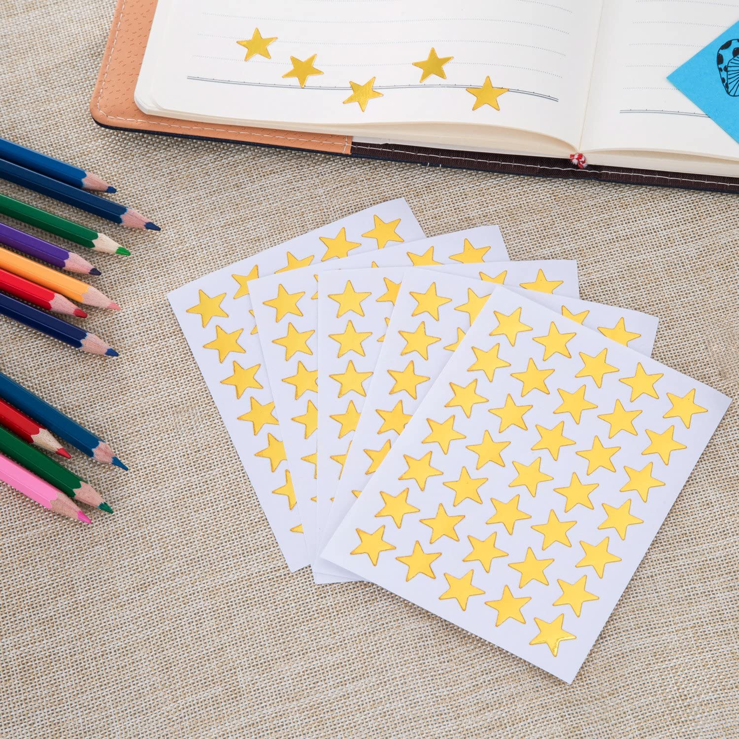 Gold Star Stickers 1750 Count Self-Adhesive Stickers Stars - Image 3