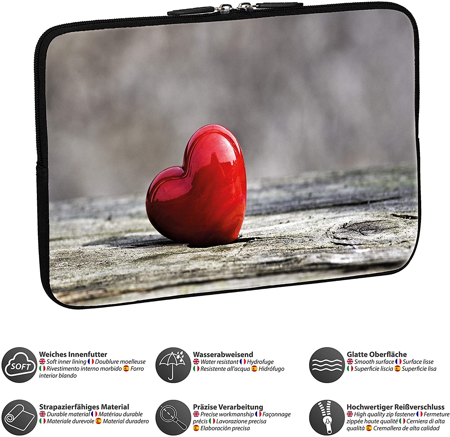 PEDEA Laptop Bag Case Design Sleeve for 13.3 inch, Love - Image 3
