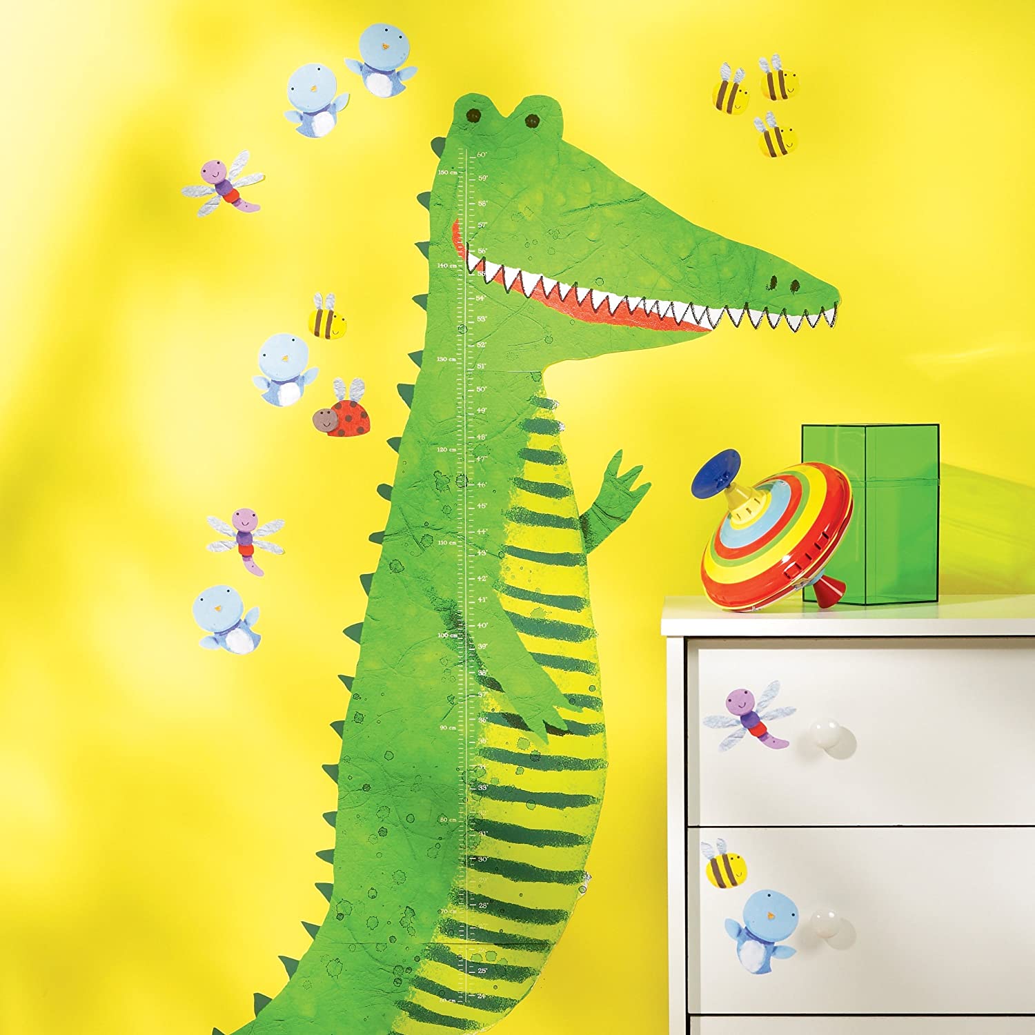 Wallies Wall Play Crocodile Growth Chart, White - Image 3