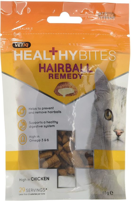 VetIQ Healthy Bites Hairball Remedy For Cats and Kittens 65g - Pack of 8