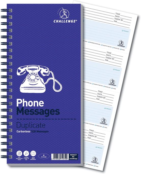 Challenge Carbonless Wirebound Telephone Message Book - Image 2