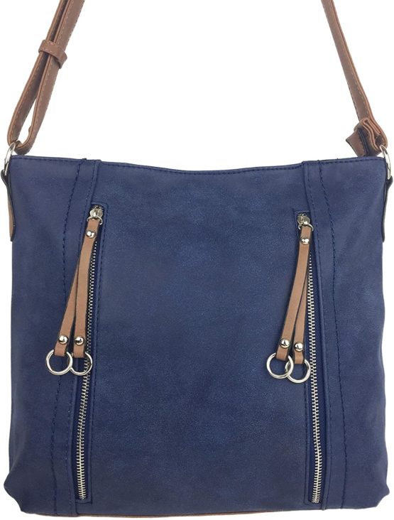 LARGE Designer Handbags for Women sale MILANO Large Classic Italian Styled Ladies Fashion Shoulder Bag in Beautiful Matt Finish Vintage Faux Nu Buck Leather with Adjustable Shoulder Strap. - Image 4