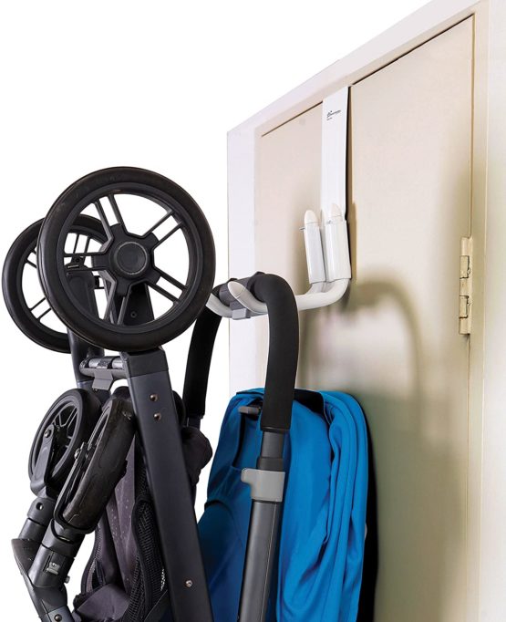 Dreambaby StrollAway Over the Door Baby Stroller Hanger – Heavy Duty Metal Hook Organizer with 22.5 Kg Load Capacity – Model G256