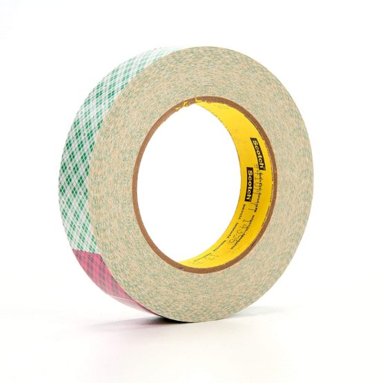 3M 410M Double-Sided Tape, 25 mm x 33 m, 0.13 m, White, Pack of 1 - Image 2