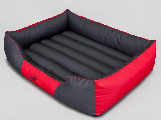 Hobbydog Cordura Comfort Dog Bed, Large, Red/Grey - Image 3