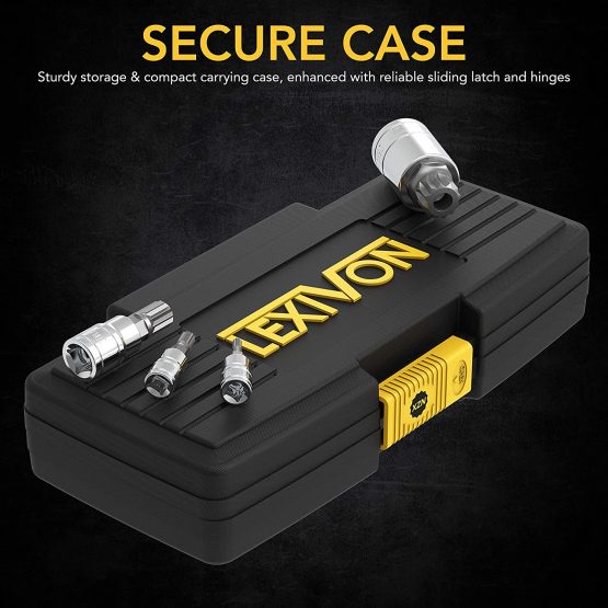 LEXIVON XZN Triple Square Spline Bit Socket Set, Premium S2 Alloy Steel | 10-Piece European Style M4 - M18 Set | Enhanced Storage Case (LX-145) - Image 3