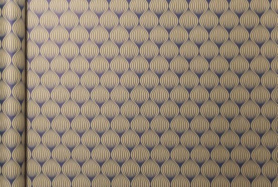 Clairefontaine Kraft Wrapping Paper, 5 x 0.35m - Blue Leaves