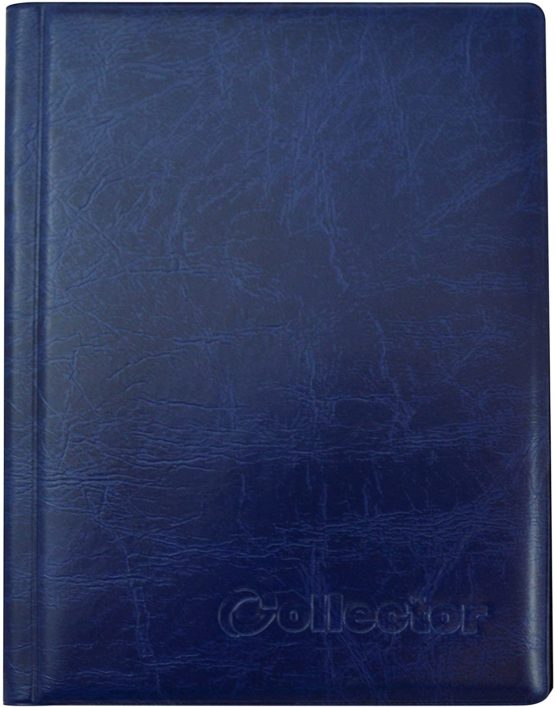 COLLECTOR COIN ALBUM for 96 medium size coins like A-Z 10 pence 10p 50p 50 pence £1 €1 €2 or other BLUE