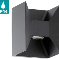 EGLO LED Outdoor Wall Lamp Morino, 2 Bulbs Outdoor Light Made of Aluminium, Colour : Anthracite, IP44