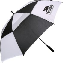 Trespass Catterick, Black / White, Windproof Umbrella 76cm, Black