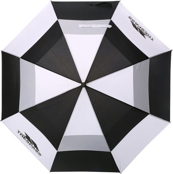 Trespass Catterick, Black / White, Windproof Umbrella 76cm, Black - Image 2