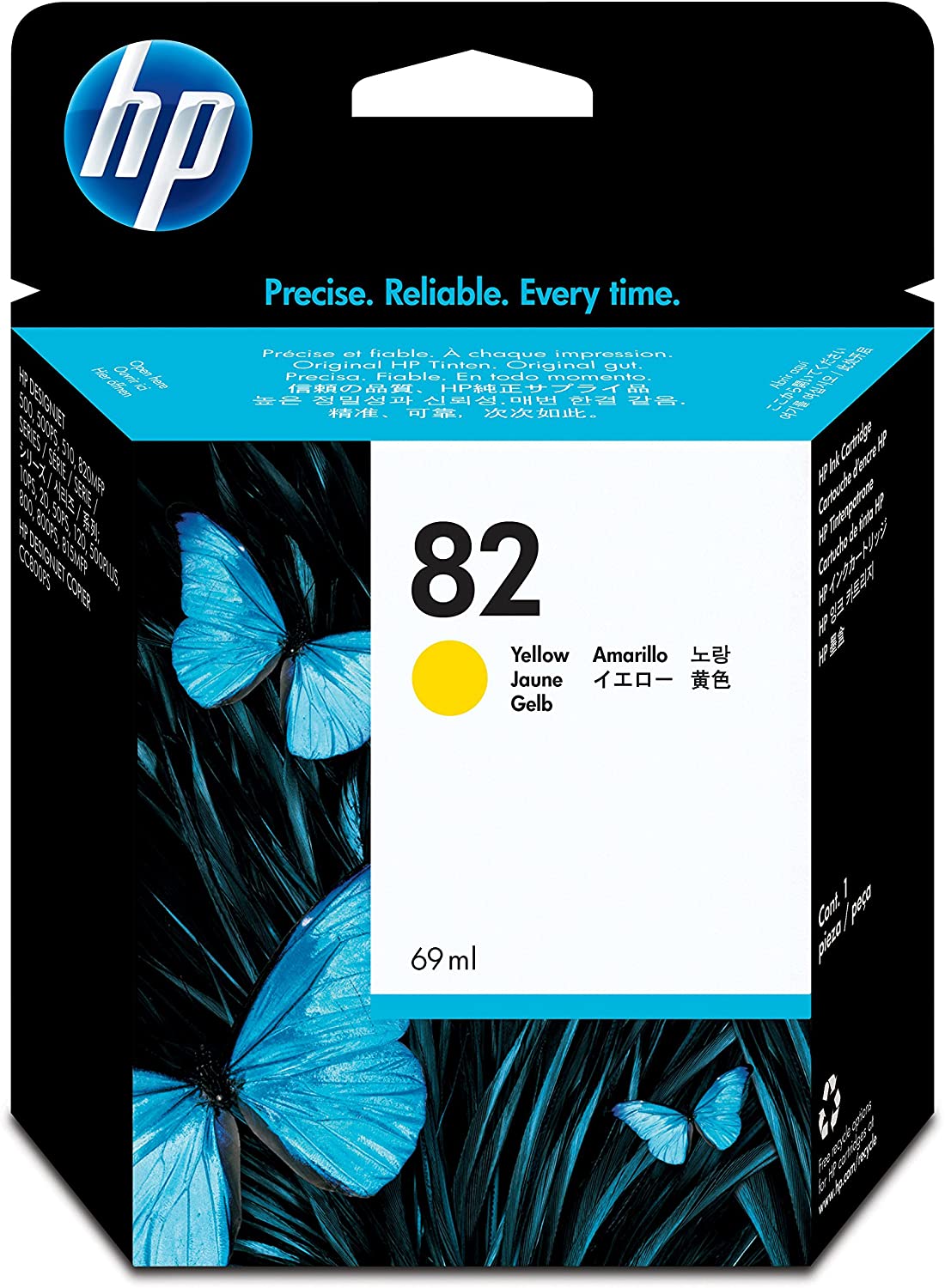 HP Original 82 Yellow Ink Cartridge (69 ml), 1 - Image 2