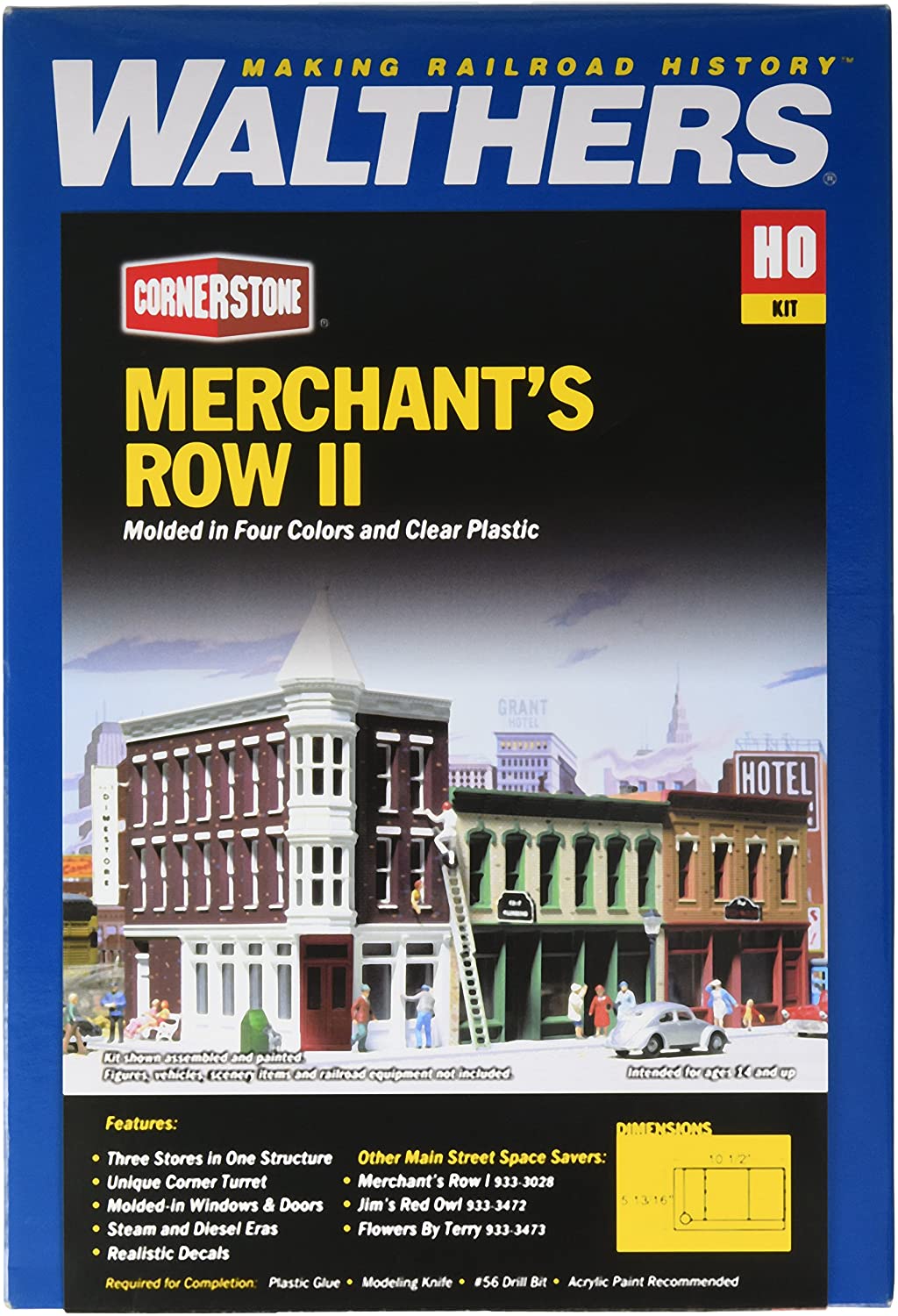 Walthers Cornerstone 933-3029 Model Railway Accessories, Merchant's Row II, 1:87