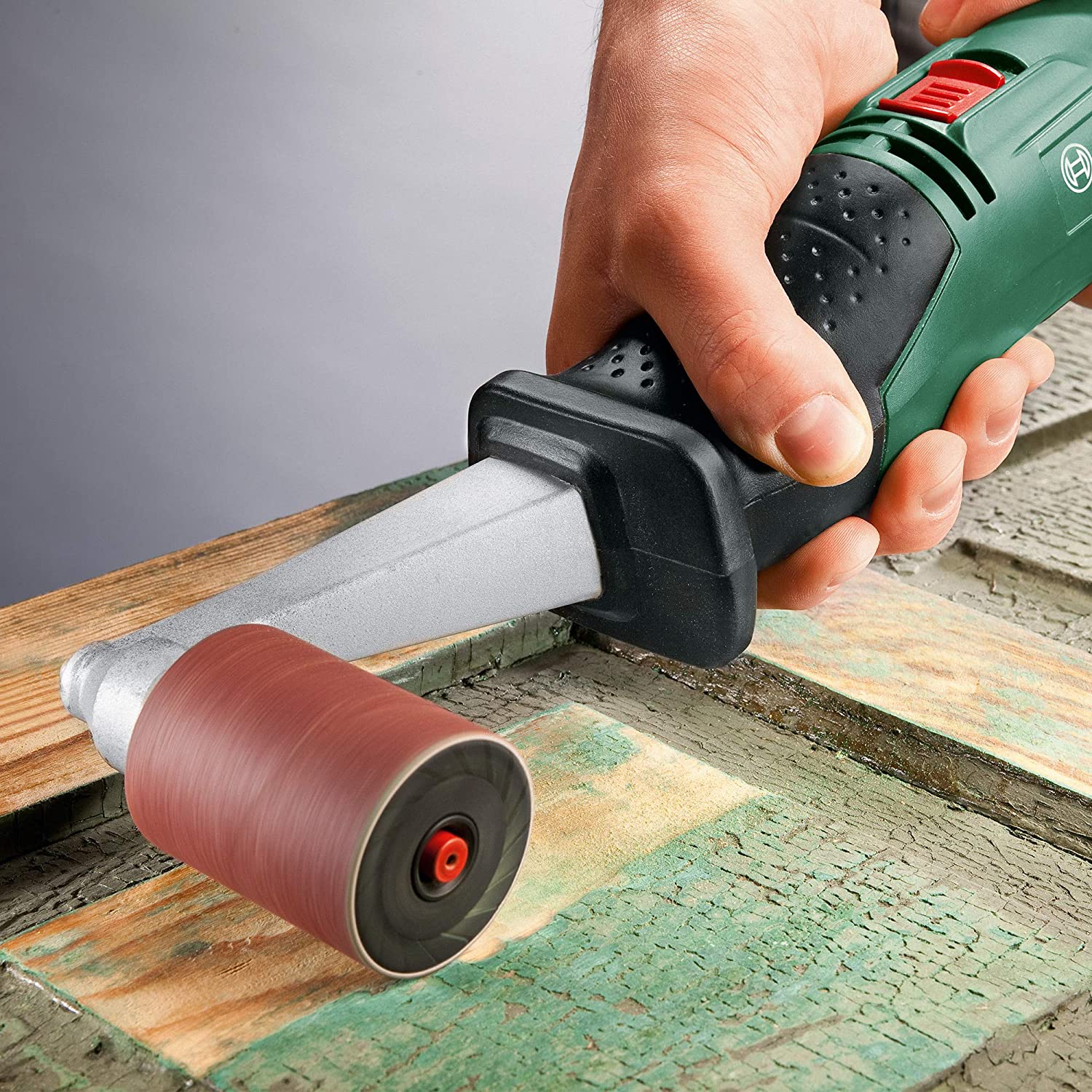 Bosch Home and Garden Sanding Sleeve (SH60 K80, for Bosch Home and Garden PRR 250 Removing Roller), Green, Körnung 80 - Image 2