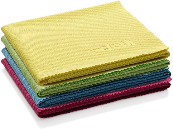 E-Cloth Glass & Polishing Microfibre Cleaning Cloth, 300 Wash Guarantee, Reusable, Assorted Colors, 4 Pack - Image 3
