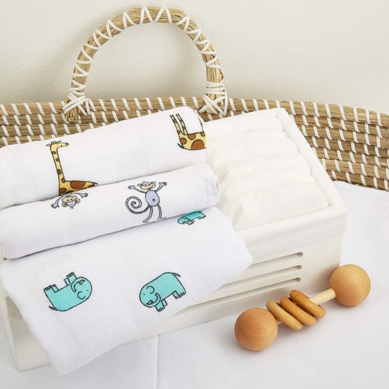 aden + anais 100% Cotton Muslin Musy Squares, Multi-use Baby Cloths for Girls & Boys, 70x70cm, Ideal Newborn & Infant Nursing Set, Perfect Shower Gifts, 3 Pack, jungle jam - Image 4