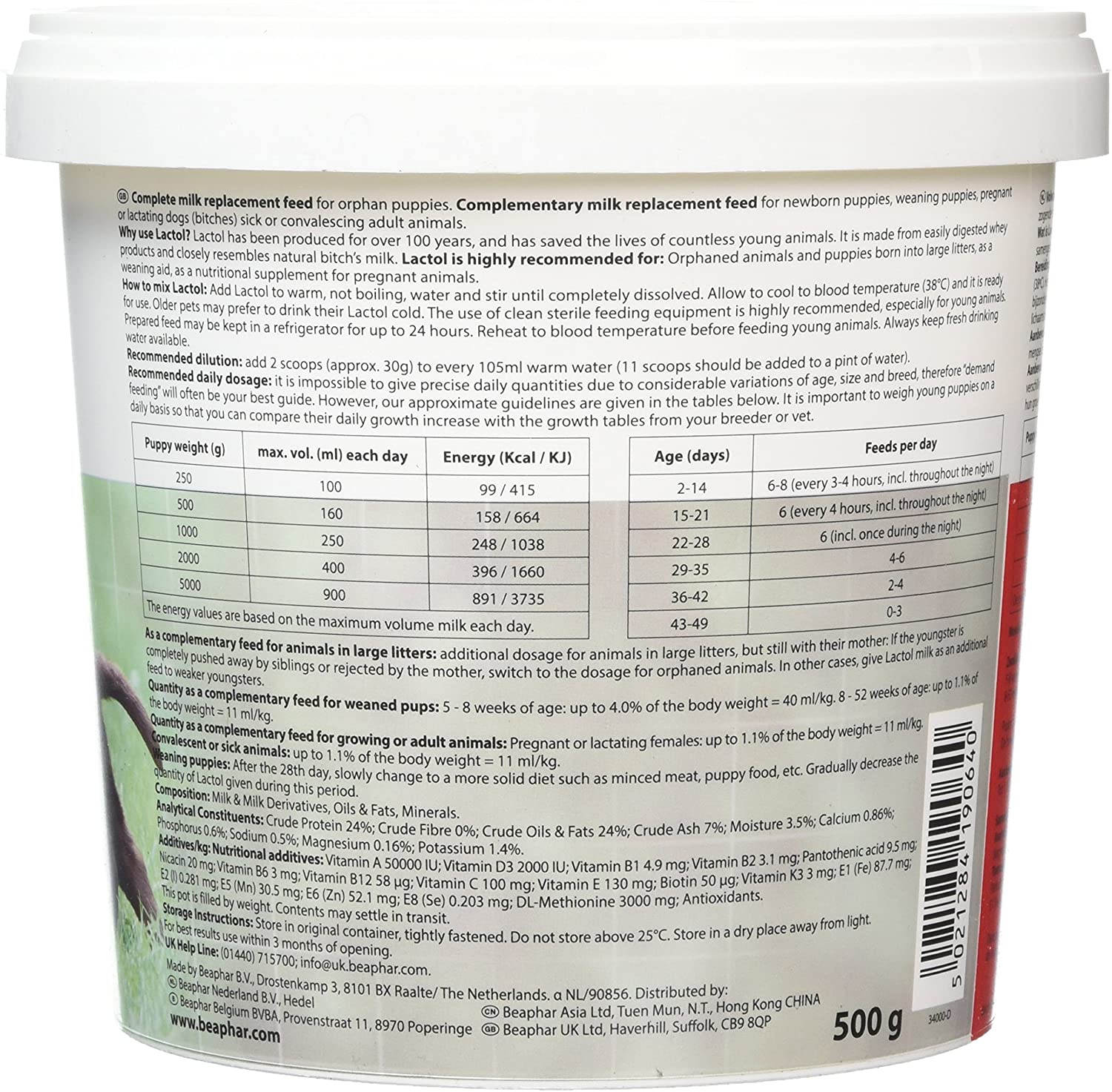 Beaphar Lactol Milk Supplement for Puppies (500 g), 500 g (Pack of 1) - Image 3
