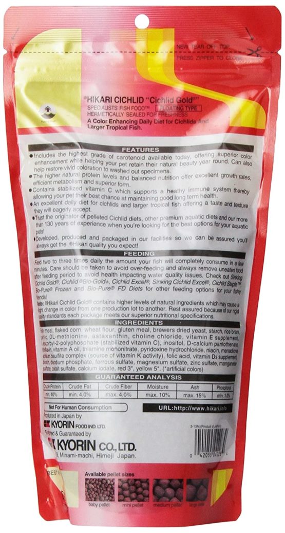 Hikari 8.8-Ounce Cichlid Gold Floating Pellets for Pets, Mini - Image 2
