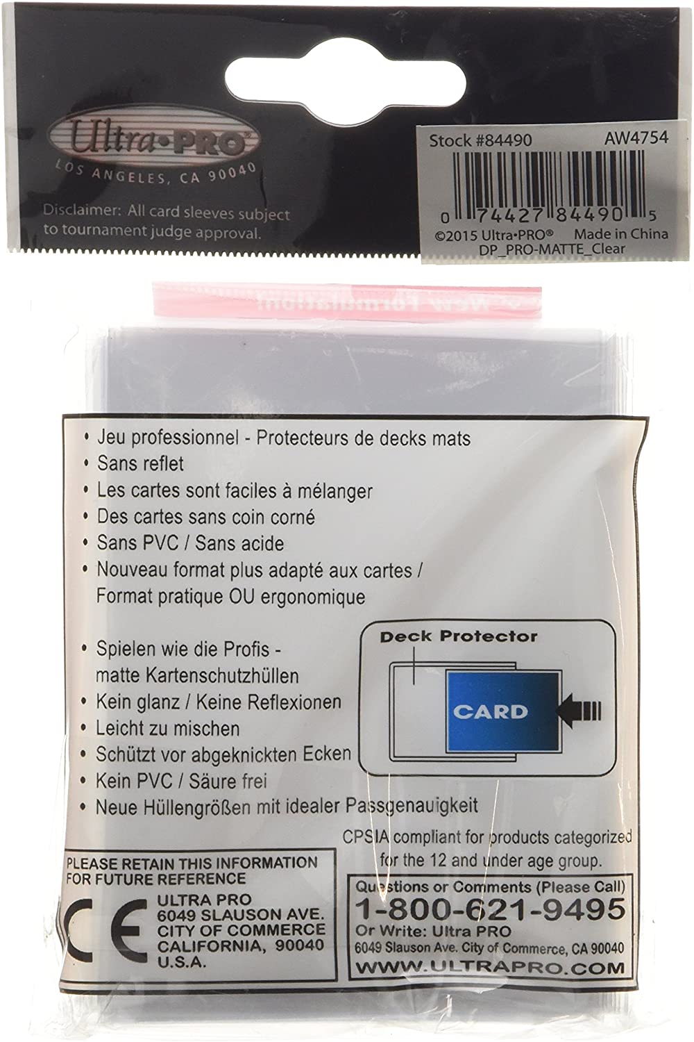 Ultra Pro SLEEVES Pro-Matte D12 Card Game (Clear) - Image 2