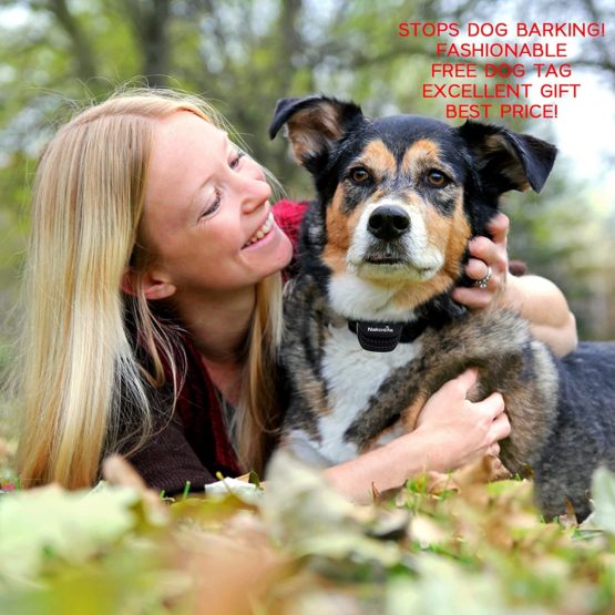 Nakosite PET2433 Best Anti Bark Dog Collar, Stop dogs barking Collar. Uses audible Sound and Vibration. NO SHOCK. Nylon Neck Strap for Small Medium and Large Dogs. LED DOG TAG - Image 2
