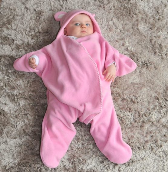 Baby Wrap blanket in Gift Box by BABY BLISS Swaddle Star Wrap Fleece for Newborns Infants and Toddlers 2 – 12 Month’s Boy Girl Super Soft Great for Travel Strollers and Car Seats (Pink) - Image 4