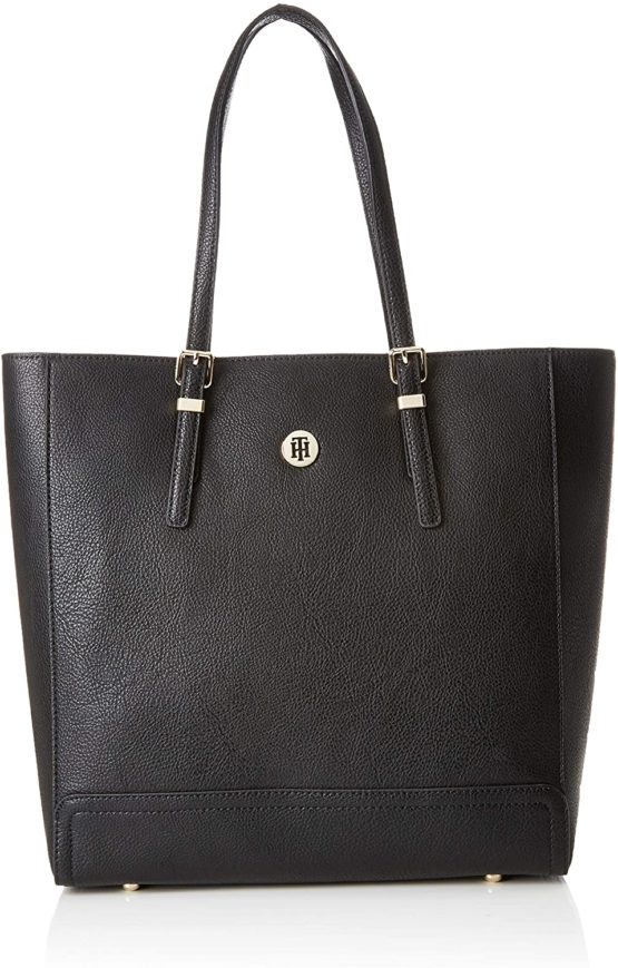 Tommy Hilfiger Honey Finegrain Work Bag, Women’s Laptop Black, 13x33x32