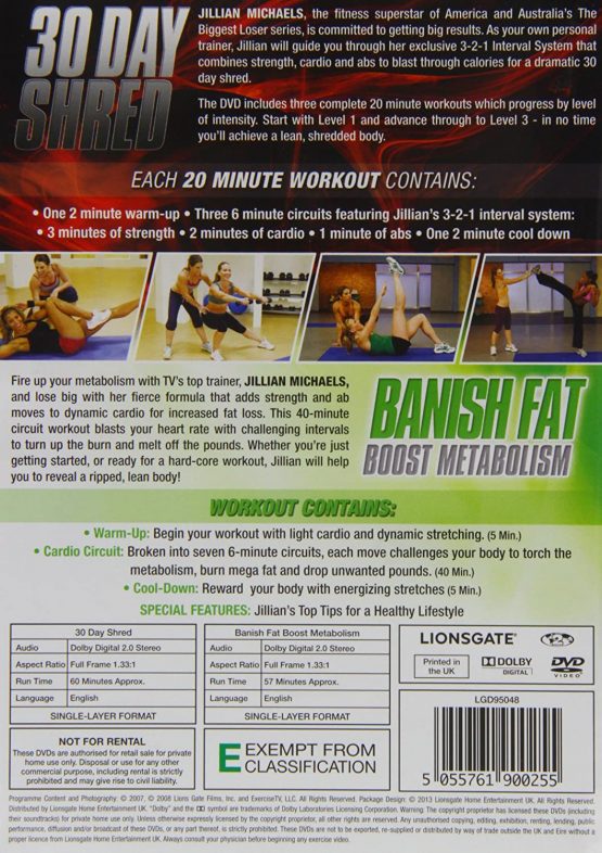 Jillian Michaels - 30 Day Shred / Banish Fat, Boost Metabolism [DVD] - Image 2