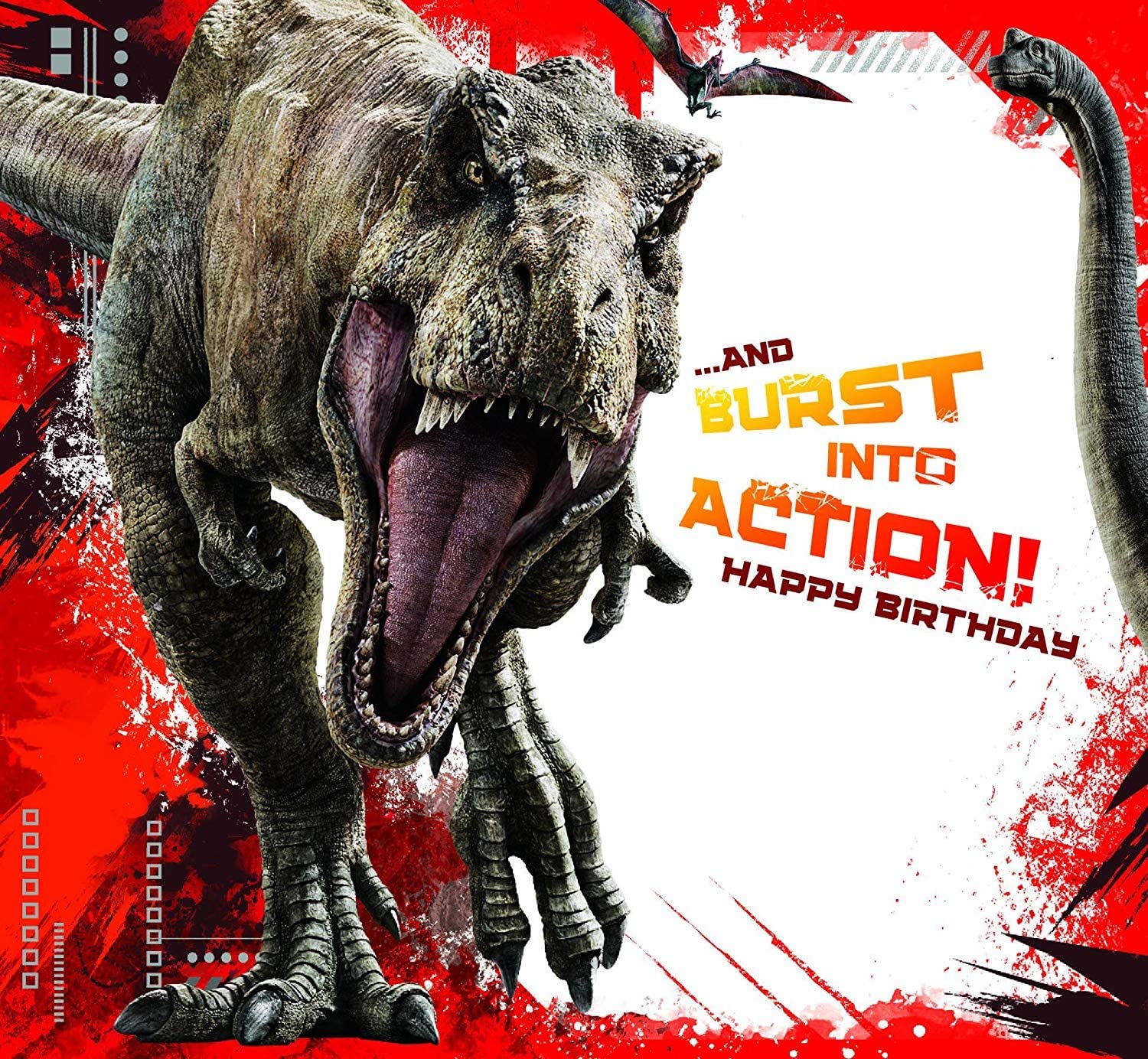 JURASSIC WORLD JW012 Grandson Birthday Card - Image 2
