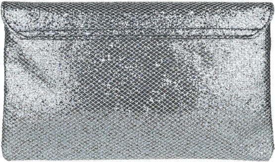 Girly HandBags Yellow Gold Glitter Clutch Bag Large Flat Ladies Sparkle Evening Metallic Prom - Image 3