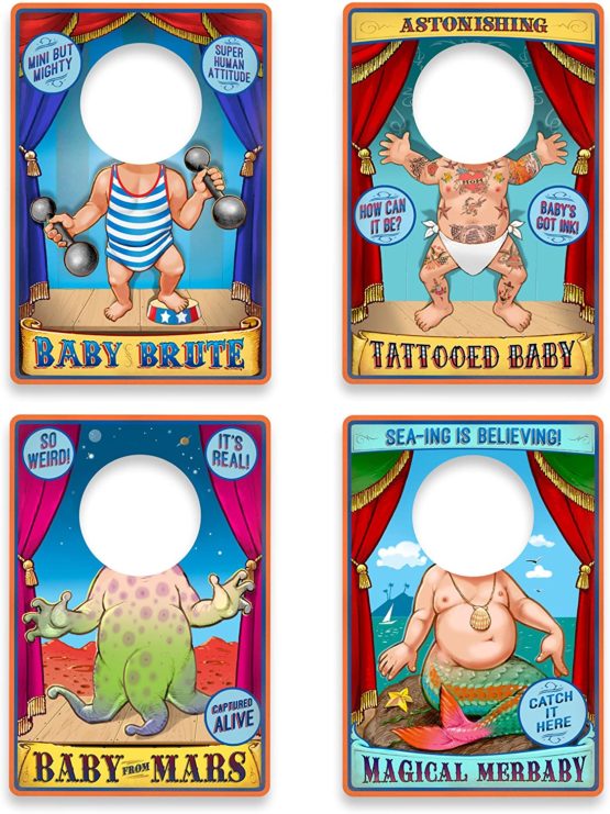 Fred TRAVELING SIDESHOW BIBS Wipe-Clean Baby Bibs