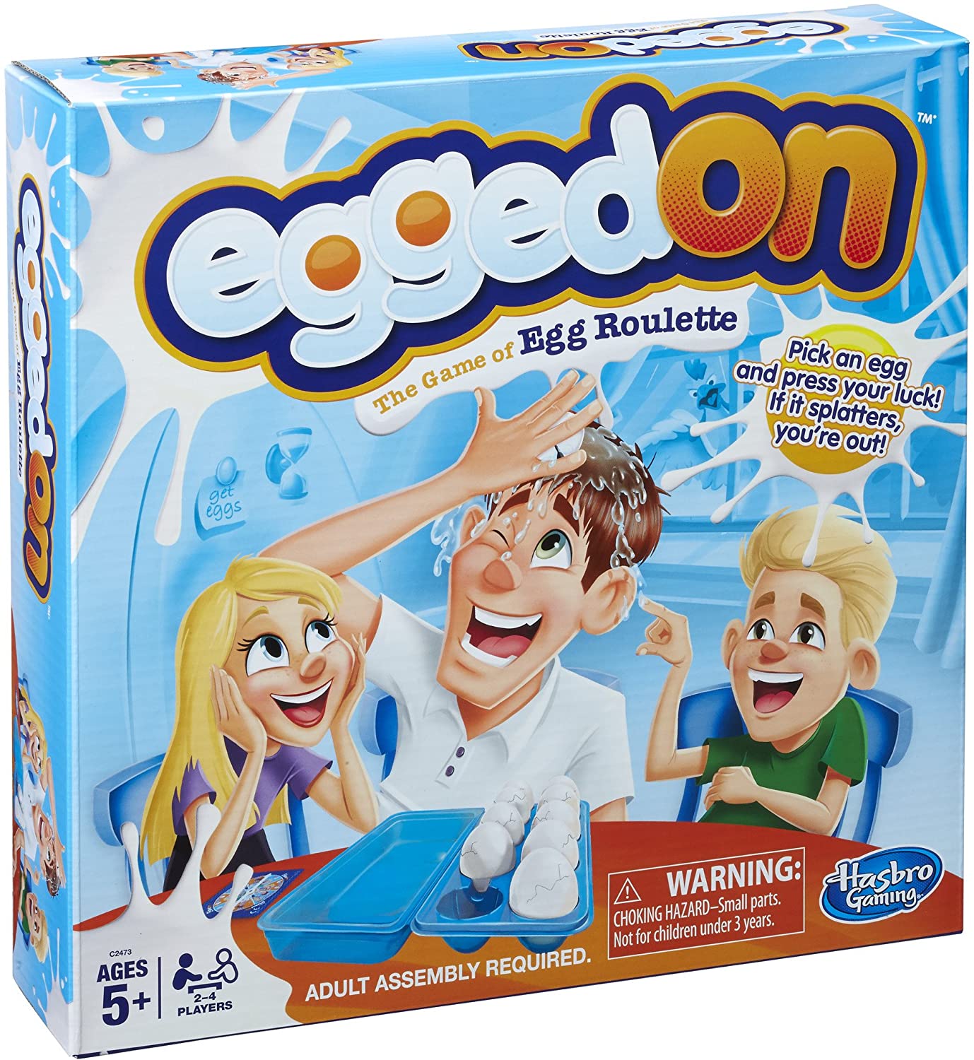 Egged On Game, Blue and White, 10.51 x 2.52 x 10.51 inches - Image 3