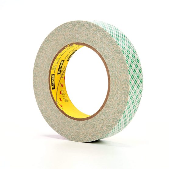 3M 410M Double-Sided Tape, 25 mm x 33 m, 0.13 m, White, Pack of 1 - Image 3