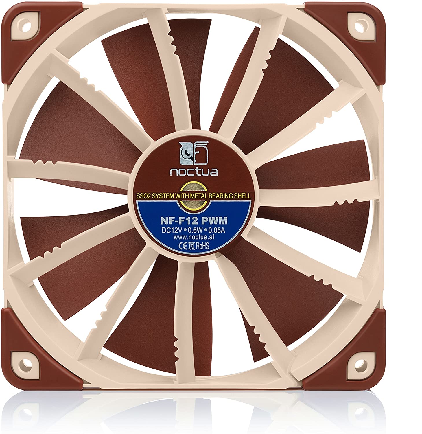 Noctua NF-F12 PWM, Premium Quiet Fan, 4-Pin (120mm, Brown) - Image 3