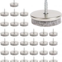 Furniture Felt Pads – 28MM Diameter Felt Pads for Furniture Feet. 5MM Thick Chair Leg Floor Protectors. Furniture Pads with Easy Screw Installation are Ideal Floor Protector Pads