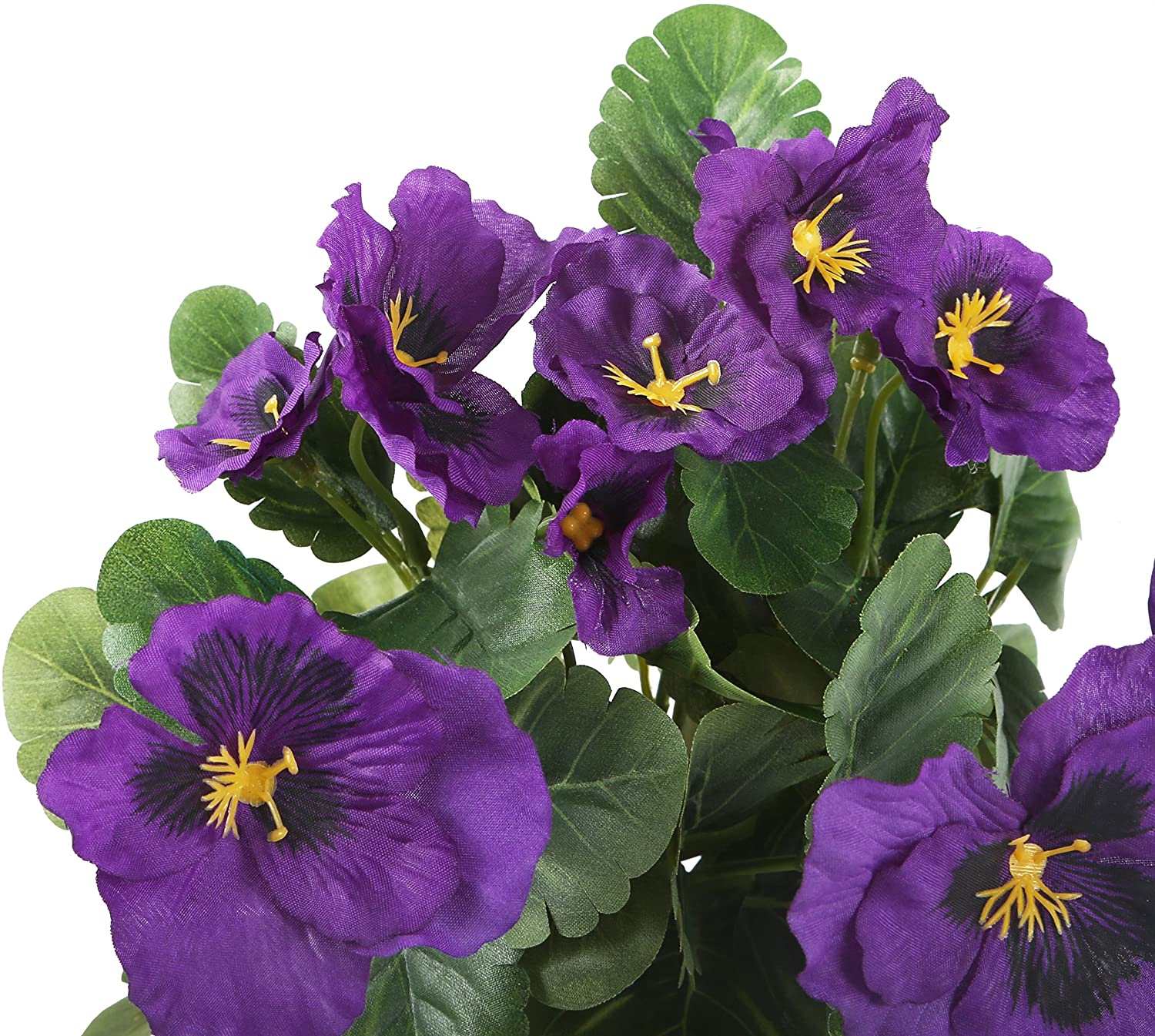 Closer2Nature Artificial 30cm Purple Pansy Plug Plant, Bedding Plant Bunch for Indoors in Home Office or Outdoor Foliage in Garden - Image 2