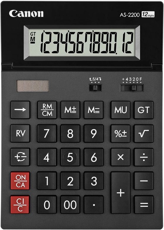 Canon AS-2200 12-Digit Desktop Calculator