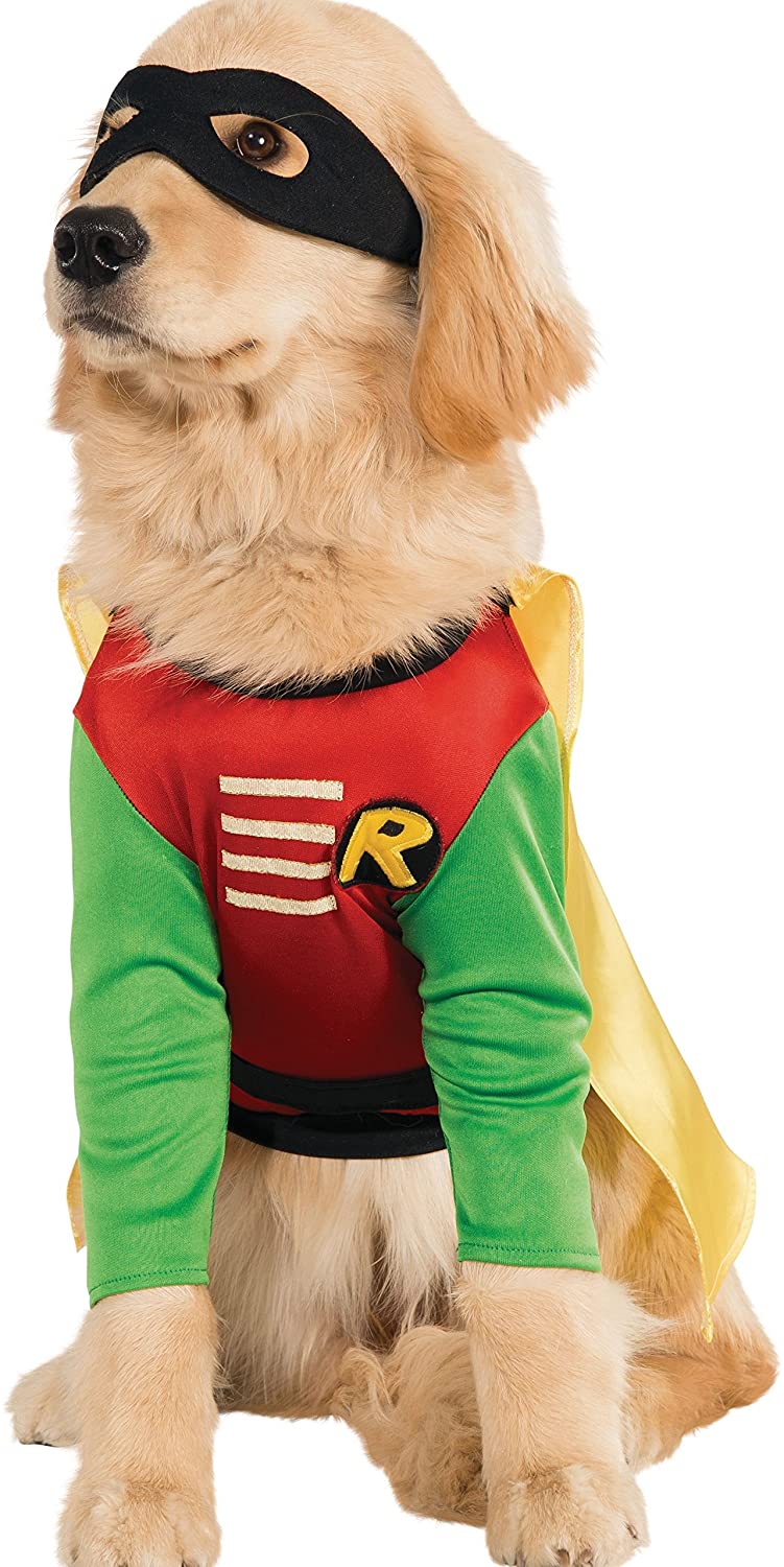 Rubies womens Official Rubie s DC Comic Robin Teen Titans Pet Dog Costume Super Hero Gift Size Small, Multicolor, UK Halloween