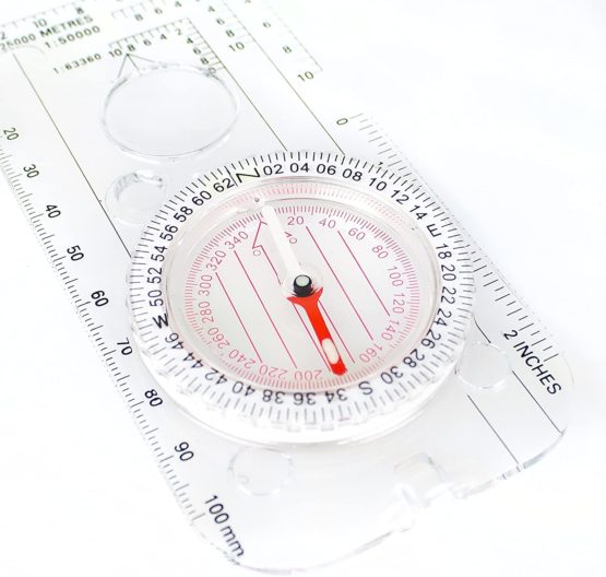 Milestone Camping 20690 Travel Compass ~ Hiking, Camp, Outdoors ~ Lanyard Included, Transparent - Image 2