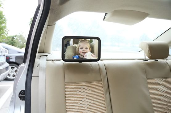 Detachable Backseat Baby Car Mirror – Clear Wide Angle View of Toddler Newborn, Infant or Children – Safe Accessory with Headrest Double Strap - 360 Degree Adjustable + Shatterproof Glass - Image 2