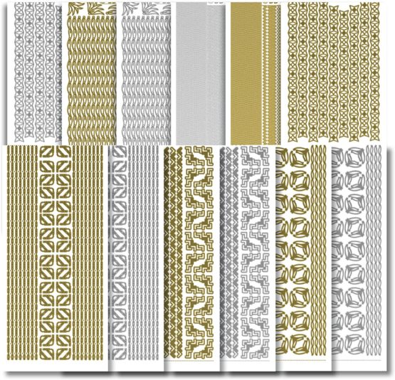 Creative Products Craftstickers Fine Borders-Corners, Stickers, Multi-Colour, 23 x 10 x 1 cm