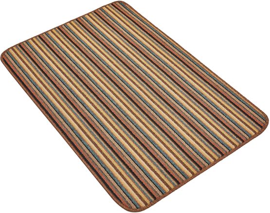 Dandy by William Armes, Ios Stripe Indoor Washable Rug, Brown, 100 x 67 - Image 2