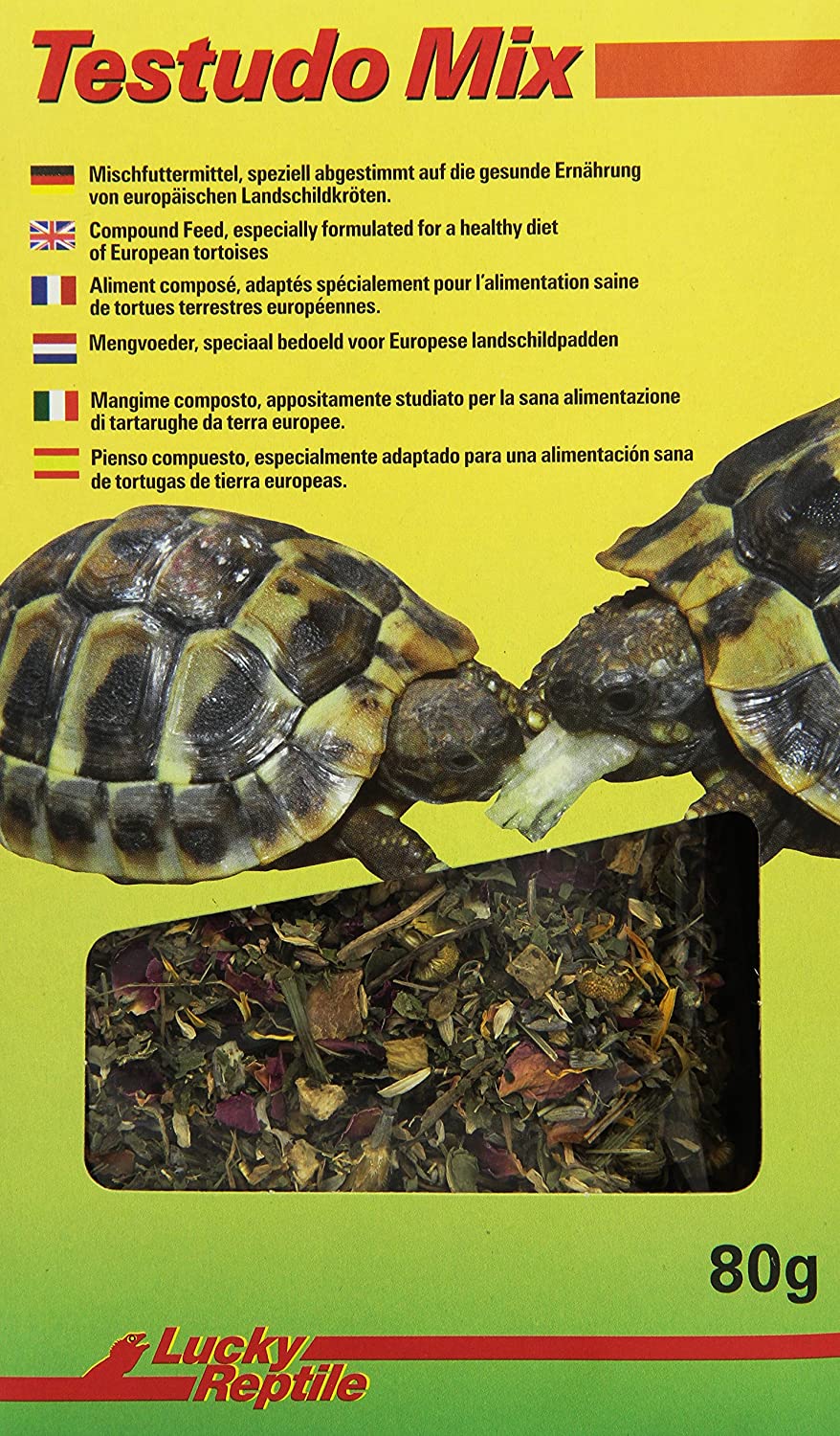 Lucky Reptile Testudo Mix 80 g Food for European Turtles, 80 g (Pack of 1)