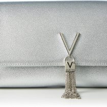 Valentino by Mario Valentino Women's Divina POCHETTE, Silver (Argento), 12x4.5x27 cm (W x H x L)