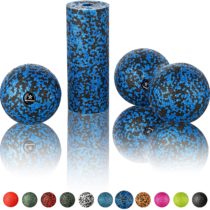 BODYMATE Mini Fascial Massage Set – Mini Fascial Roller L15xD6cm, Ball D8cm and Duo-Ball D8cm