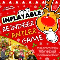Inflatable Reindeer Hat Ring Toss Antler Game