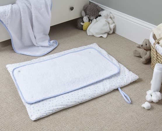 Clair de Lune Blue Stars & Stripes Roly Poly Travel and Change Mat - Image 2