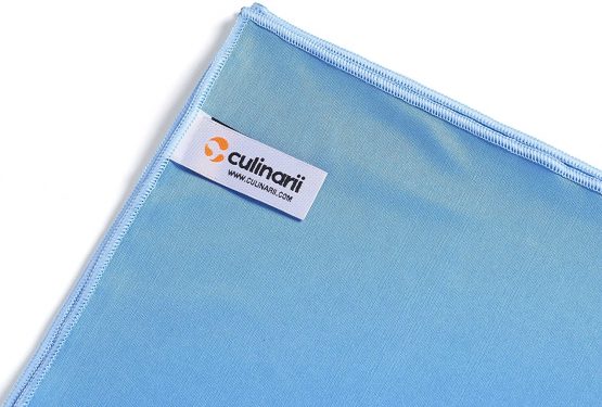 culiclean Microfibre Polishing Cloth for Glass Glasses High-Gloss Surfaces 40 x 60 centimetres, Premium, Pack of 1 Cloth, Blue-Blue - Image 2