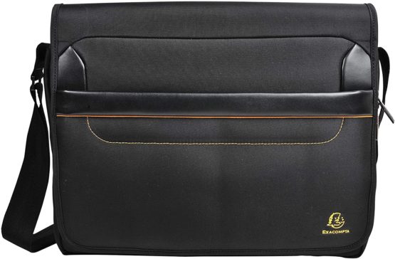 Exacompta Ref - 17234E Exactive Laptop Case, 38x30.5x10 cm, Padded Compartment for a 14 Inch Laptop or Tablet, Made from a Hardwearing Polyester, Black Exterior and Orange Interior - Image 4